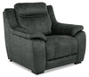 Fauteuil Novo en tissu - gris