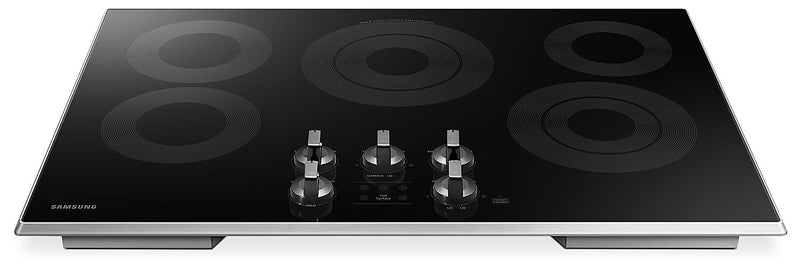 Surface de cuisson électrique intelligente Samsung de 30 po à 5 éléments avec commandes à boutons - acier inoxydable - NZ30K6330RS/AA
