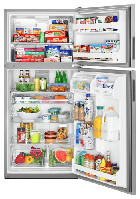 Réfrigérateur Maytag de 21 pi³ et de 33 po à congélateur supérieur - acier inoxydable résistant aux traces de doigts - MRT311FFFZ