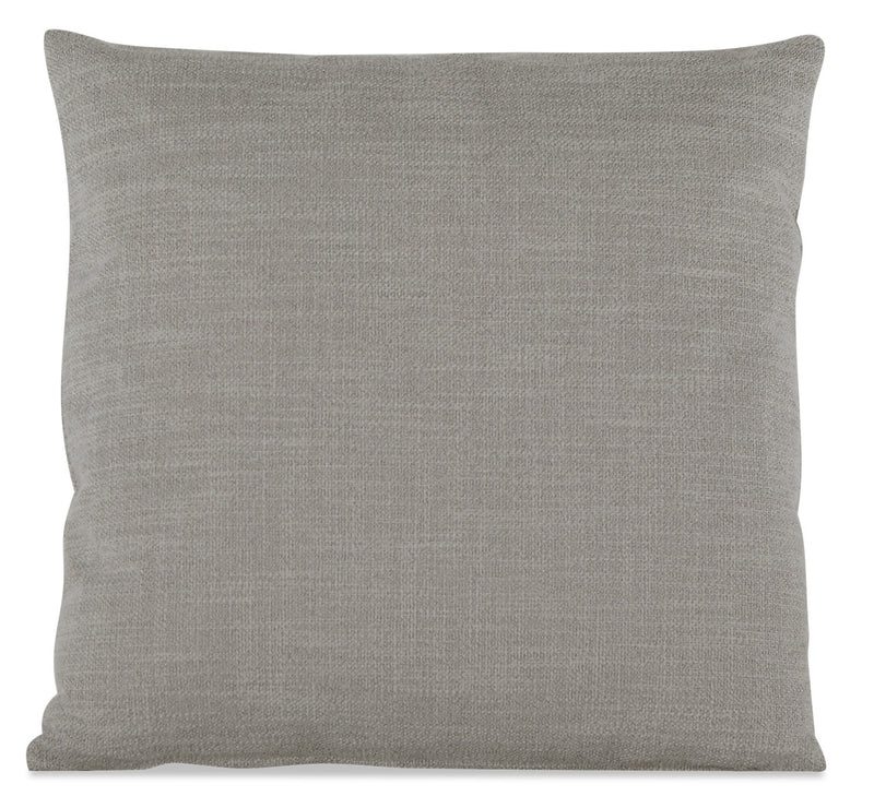 Linen-Look Fabric Accent Pillow - Cabo Silver