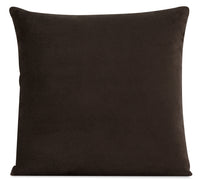 Coussin décoratif en polyester texturé - Plush chocolat