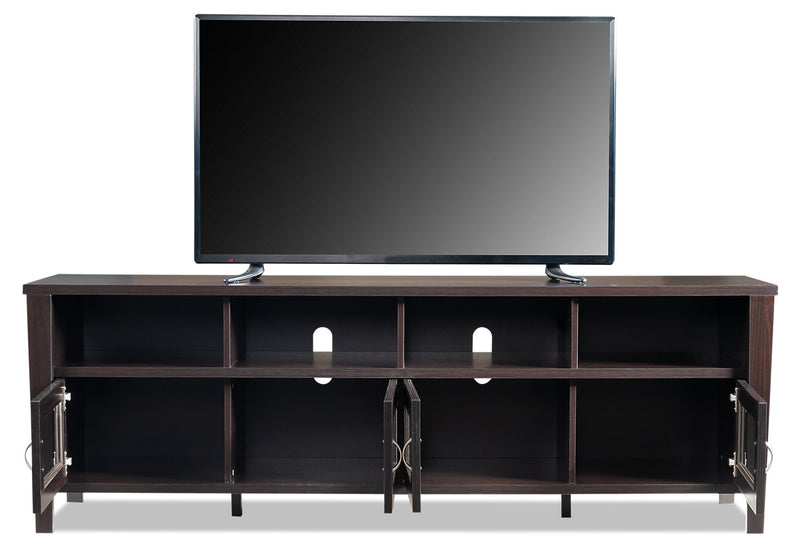 Meuble pour téléviseur Palmer de 72 po avec rangement et système de gestion des câbles pour téléviseurs jusqu’à 80 po - brun rougeâtre