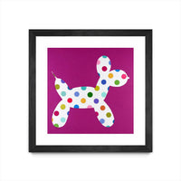 Œuvre d’art murale encadrée noire et mate « Dottie » 30 x 30