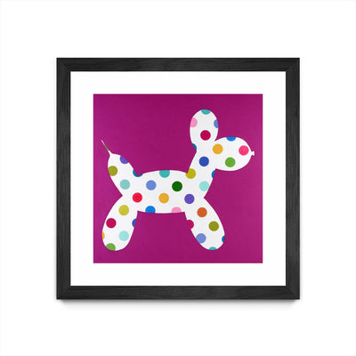"Dottie" Matted and Framed Black 36x36 Wall Art