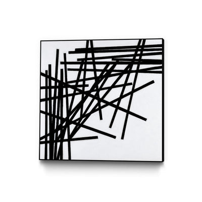 "Alumettes" Canvas Framed Black 20x20 Wall Art