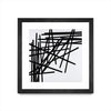 Œuvre d’art murale encadrée noire et mate « Alumettes » 36 x 36