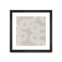 Œuvre d’art murale encadrée noire et mate « Fluxus I » 36 x 36