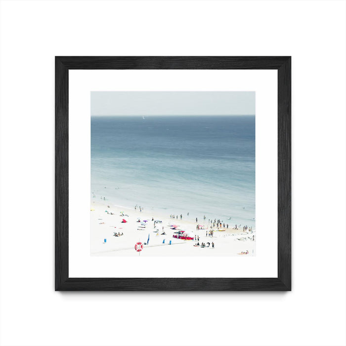 Œuvre d’art murale encadrée noire et mate « Sesimbra Ii » 30 x 30