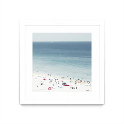 "Sesimbra Ii" Matted and Framed White 36x36 Wall Art