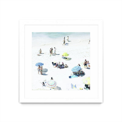 "Happy Days" Matted and Framed White 30x30 Wall Art
