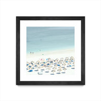 Œuvre d’art murale encadrée noire et mate « Sesimbra I » 30 x 30
