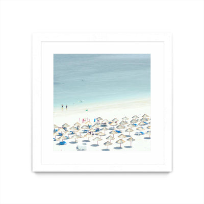"Sesimbra I" Matted and Framed White 36x36 Wall Art