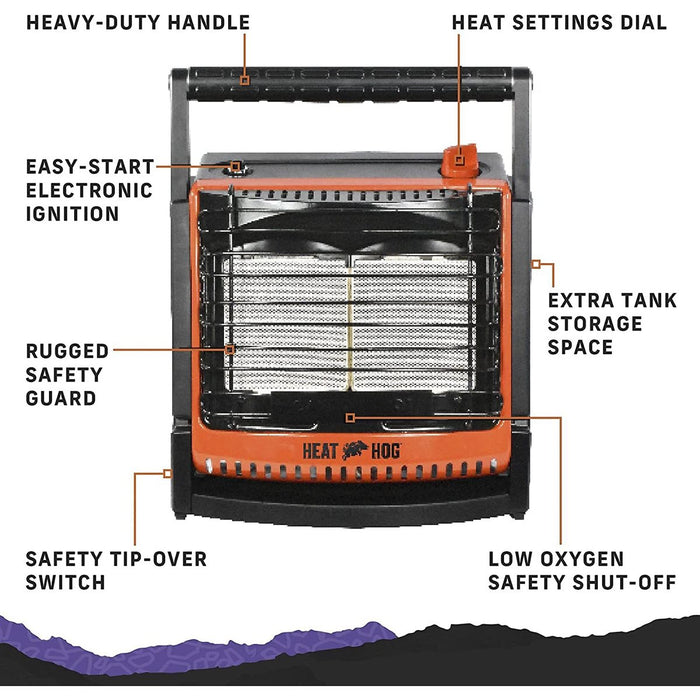Chaufferette portative pour l’extérieur au gaz propane liquide de 18 000 LP Heat Hog