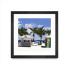 Œuvre d’art murale encadrée noire et mate « Key West Cabana I » 30 x 30