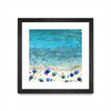 Œuvre d’art murale encadrée noire et mate « Hot Summer Beach » 36 x 36