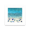 Œuvre d’art murale encadrée blanche et mate « Hot Summer Beach » 36 x 36