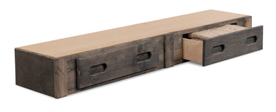 Piper Trundle with Two Drawers - {Rustic} style Chest in Driftwood grey {Pine}