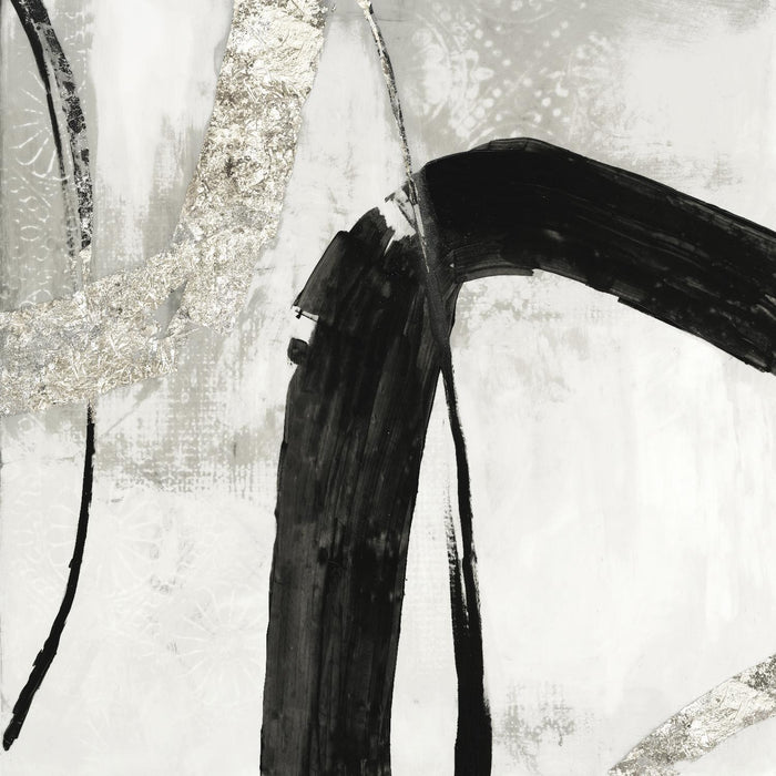 Œuvre d’art murale Giant Art « Black Ink Ii » 72 x 72