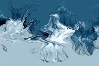 Œuvre d’art murale Giant Art « Azure Marble I » 84 x 54