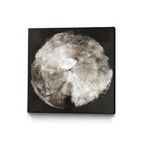 Œuvre d'art murale sur toile encadrée noire « Touch Of Darkened Silver » 20 x 20