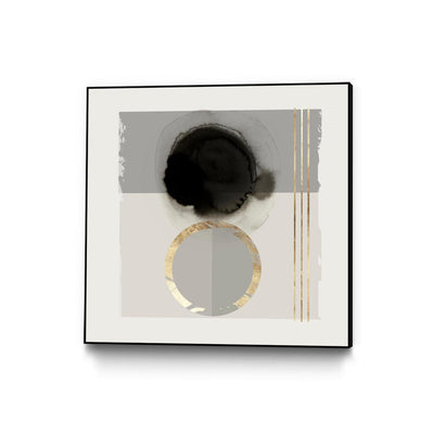 "Dream Life Inspired Ii" Canvas Framed Black 20x20 Wall Art