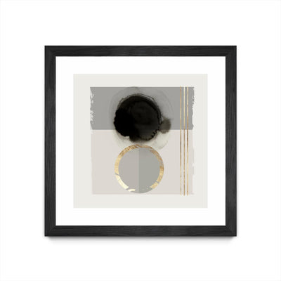 "Dream Life Inspired Ii" Matted and Framed Black 36x36 Wall Art
