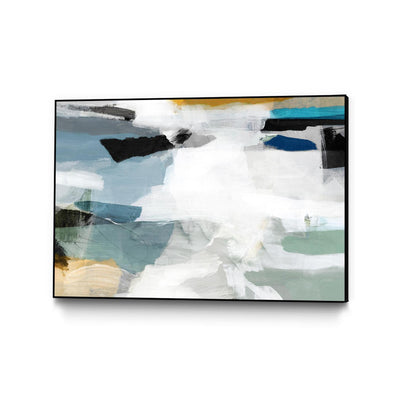 "Brush Formation Ii" Canvas Framed Black 36x24 Wall Art
