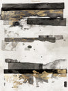 Œuvre d’art murale Giant Art « Gold And Black Ink Ii » 72 x 54