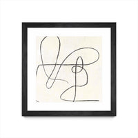 Œuvre d’art murale encadrée noire et mate « Juxtaposing » 30 x 30