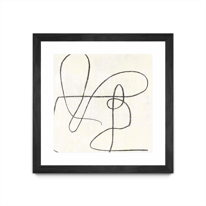 Œuvre d’art murale encadrée noire et mate « Juxtaposing » 30 x 30
