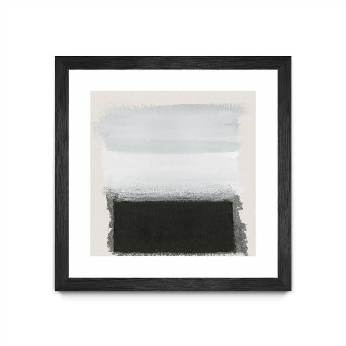 Œuvre d’art murale encadrée noire et mate « Star Night Interlude » 36 x 36