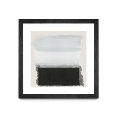 "Star Night Interlude" Matted and Framed Black 30x30 Wall Art