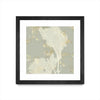 "Sea Coral Ii" Matted and Framed Black 36x36 Wall Art