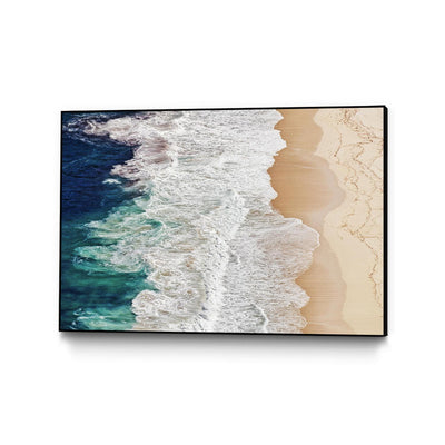 "Feldtkeller - Where The Ocean Ends" Canvas Framed Black 36x24 Wall Art