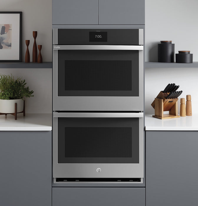 Four mural double électrique Profile de 10 pi³ et de 30 po avec convection européenne véritable - acier inoxydable - PTD7000SNSS