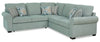 Sofa sectionnel Randal 2 pièces en tissu avec lit de gauche - écume de mer