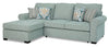 Sofa-lit sectionnel de gauche Randal 2 pièces en tissu - écume de mer
