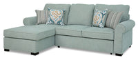  Sofa-lit sectionnel de gauche Randal 2 pièces en tissu - écume de mer 