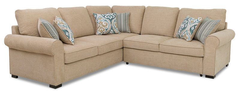 Randal 2-Piece Fabric Right-Facing Sleeper Sectional - Taupe