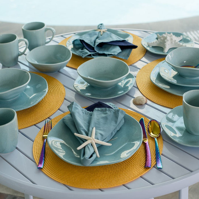 Service de vaisselle Ryo 16 pièces - turquoise