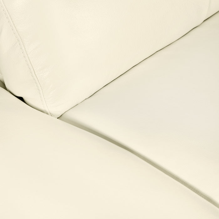 Sofa sectionnel de gauche Romeo 4 pièces en cuir véritable - beige