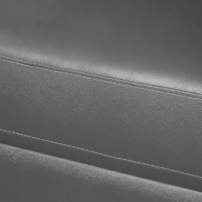 Sofa sectionnel de droite Romeo 3 pièces en cuir véritable - gris