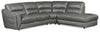 Sofa sectionnel de droite Romeo 3 pièces en cuir véritable - gris