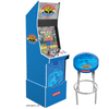 Borne d’arcade Street FighterMD ll édition Championship Big Blue Arcade1Up, plateforme et tabouret