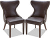 Chaise de salle à manger Shea, ensemble de 2 – brune