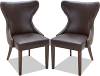 Chaise de salle à manger Shea, ensemble de 2 – brune