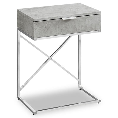 Spain Grey Accent Table - {Contemporary}, {Industrial}, {Modern}, {Retro} style End Table {Medium Density Fibreboard (MDF)}