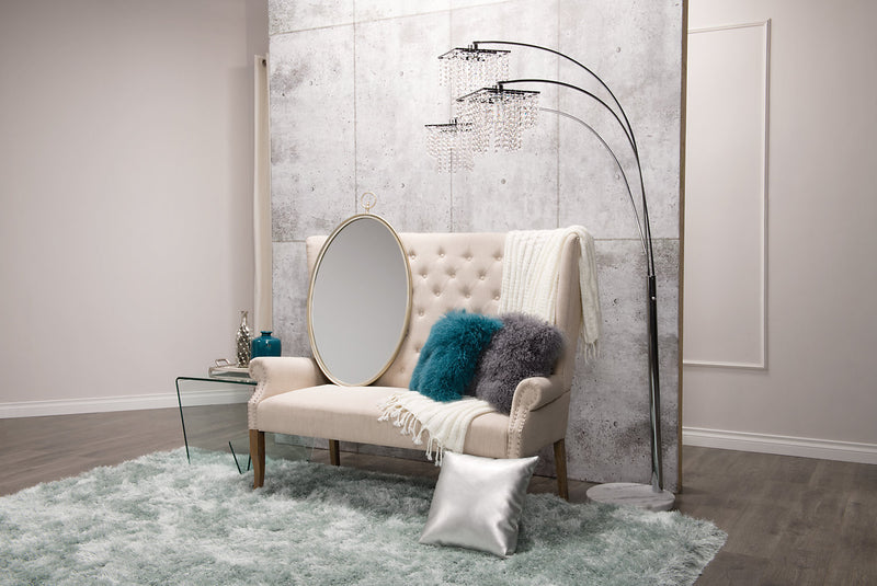 Carpette Sparkle bleu-vert à poil long – 8 pi x 10 pi