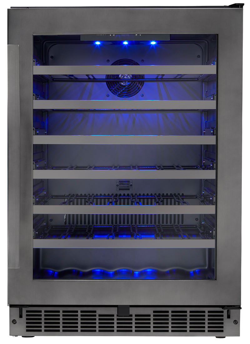 Danby 5.6 Cu. Ft. Black Stainless Steel Wine Cooler – SSWC056D1B-S - Refrigerator in Black Stainless Steel