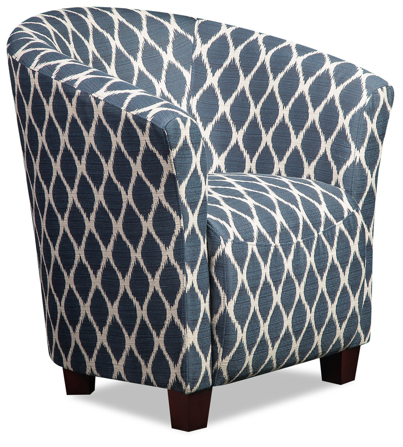 Tub-Style Fabric Accent Chair - Dakota Indigo - {Contemporary} style Accent Chair in Dakota Indigo {Plywood}, {Solid Woods}
